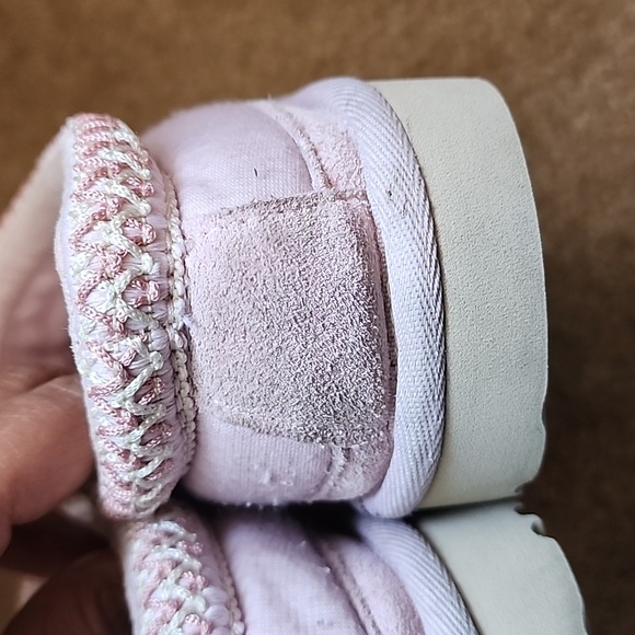 UGG Tasman Fur Jersey Cozy Slippers Pink Mist - Picture 8 of 16